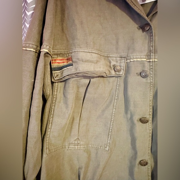 Free People | Slouchy Military Jacket, Size L - Picture 6 of 10